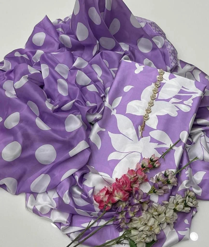 Digital Printed 3 Piece Swiss Lawn With Silk Dupatta 70