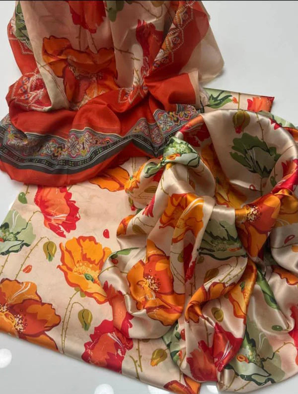 Digital Printed 3 Piece Swiss Lawn With Silk Dupatta 71