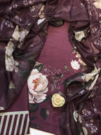 Digital Printed 3 Piece Swiss Lawn With Silk Dupatta 75