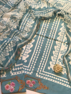Digital Printed 3 Piece Swiss Lawn With Silk Dupatta 99