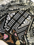 Digital Printed 3 Piece Swiss Lawn With Silk Dupatta 92