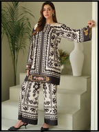 Digital Printed 3 Piece Swiss Lawn With Silk Dupatta 92