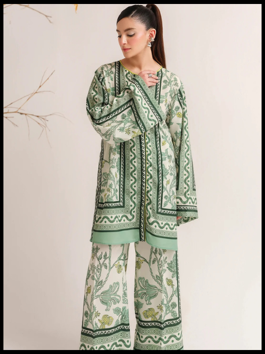 Digital Printed 3 Piece Swiss Lawn With Silk Dupatta 88