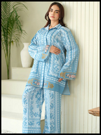 Digital Printed 3 Piece Swiss Lawn With Silk Dupatta 99