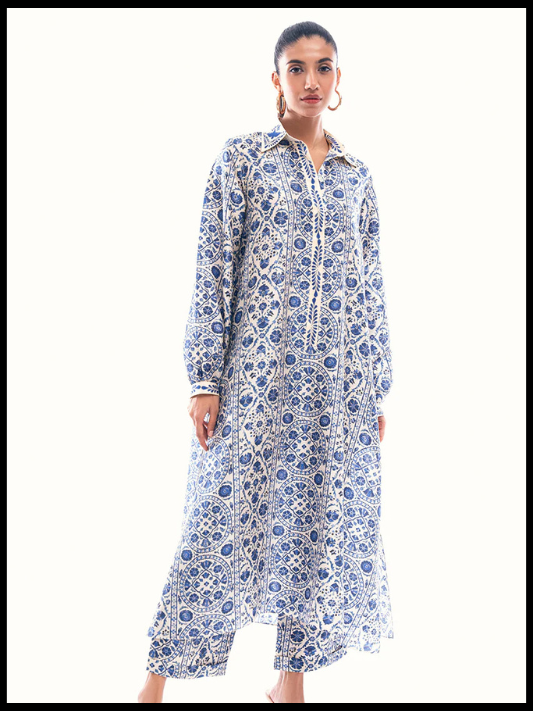 Digital Printed 3 Piece Swiss Lawn With Silk Dupatta 93