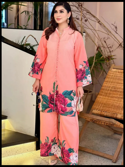 Digital Printed 3 Piece Swiss Lawn With Silk Dupatta 03