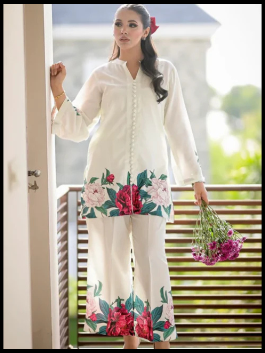Digital Printed 3 Piece Swiss Lawn With Silk Dupatta 02