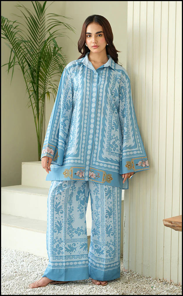 Digital Printed 3 Piece Swiss Lawn With Silk Dupatta 99